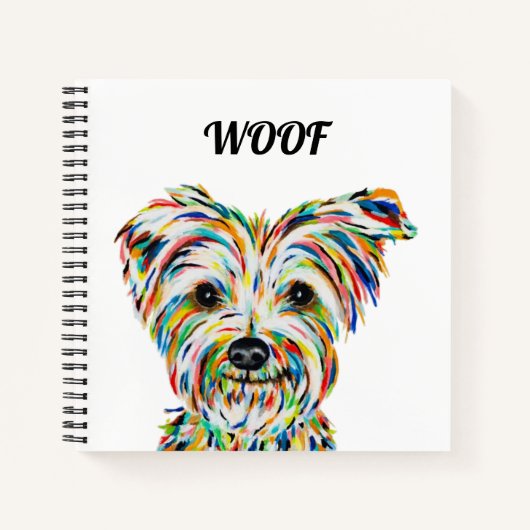 Yorkshire Terrier Dog Square Notitieboek (Voorkant)