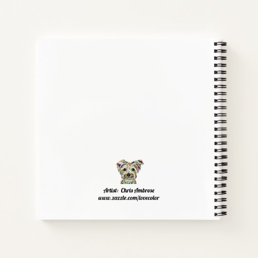 Yorkshire Terrier Dog Square Notitieboek (Achterkant)