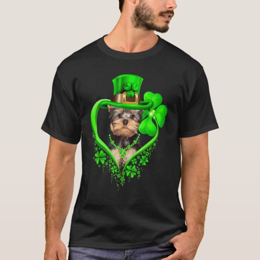 Yorkshire Terrier Dog St Patricks Day Lover Irish T-shirt (Voorkant)