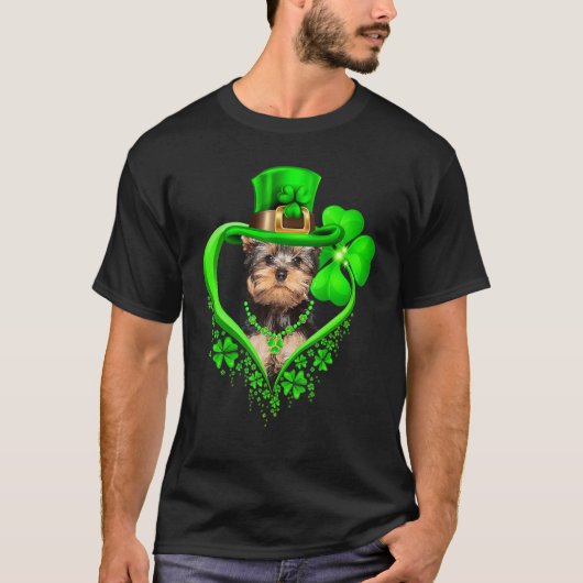 Yorkshire Terrier Dog St Patricks Day Lover Irish  T-shirt (Voorkant)