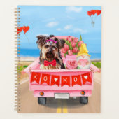 Yorkshire Terrier Dog Valentijnsdag Truck Hearts Planner (Voorkant)