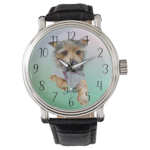 Yorkshire Terrier Dog Waterverf Watch Horloge