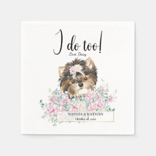 Yorkshire Terrier Dog Wedding Cocktail Napkins Servet