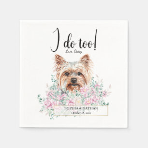 Yorkshire Terrier Dog Wedding Cocktail Napkins Servet