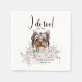 Yorkshire Terrier Dog Wedding Cocktail Napkins Servet (Voorkant)