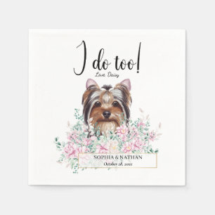 Yorkshire Terrier Dog Wedding Cocktail Napkins Servet