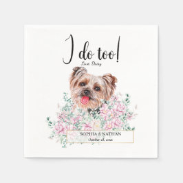 Yorkshire Terrier Dog Wedding Cocktail Napkins Servet