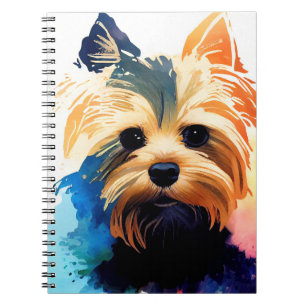 Yorkshire Terrier Dog Wild Natuur Dierenkleuren Ar Notitieboek