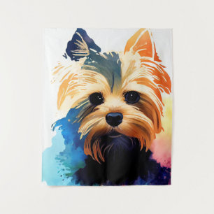 Yorkshire Terrier Dog Wild Natuur Dierenkleuren Ar Wandkleed