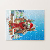 Yorkshire Terrier dog with Christmas gifts Legpuzzel (Horizontaal)