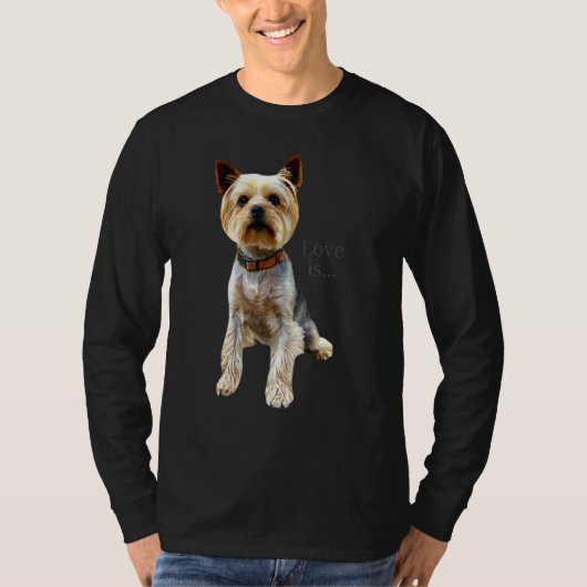 Yorkshire Terrier Dog Yorkie mama Dad Love Terrier T-shirt (Voorkant)