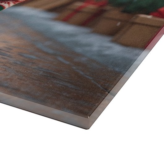 Yorkshire Terrier Dogs Christmas Snow Holiday  Snijplank (Hoek)