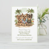 Yorkshire Terrier Dogs Hawaiian Shirten Kaart (Staand voorkant)