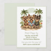 Yorkshire Terrier Dogs Hawaiian Shirten Kaart (Voorkant / Achterkant)