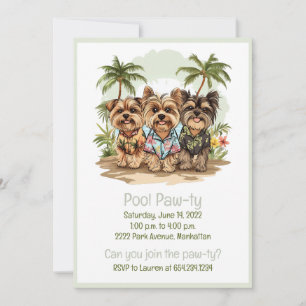 Yorkshire Terrier Dogs Hawaiian Shirten Kaart