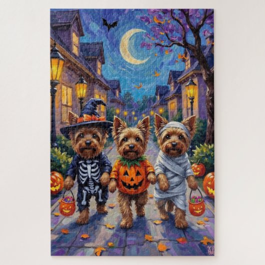 Yorkshire Terrier Dogs in Halloween Costumes Legpuzzel (Verticaal)