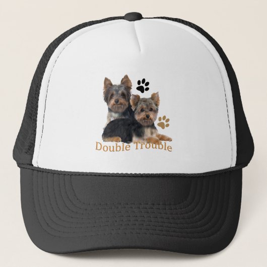 Yorkshire Terrier Double Trouble Apparel Trucker Pet (Voorkant)