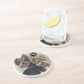 Yorkshire Terrier Double Trouble Onderzetter (Zijkant)