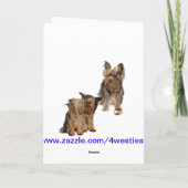 Yorkshire Terrier Eggs - Tracommon Easter Wishes Feestdagen Kaart (Achterkant)