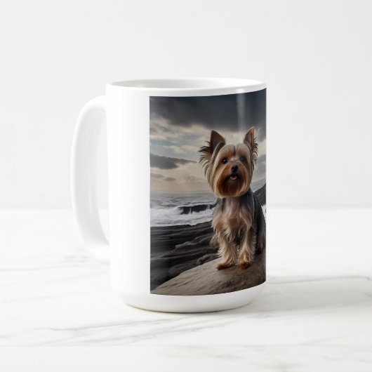 Yorkshire Terrier Elegant Coffee Mok (Voorkant links)