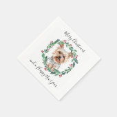 Yorkshire Terrier Elegant Dog Merry Kerstmis Servet (Hoek)