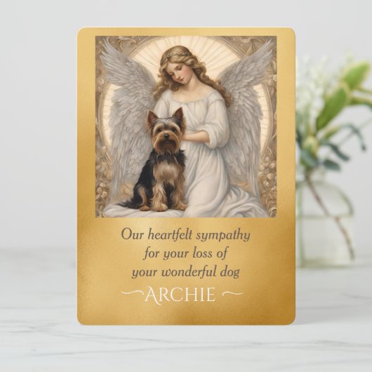 Yorkshire Terrier Elegant Engel Sympathie (Staand voorkant)