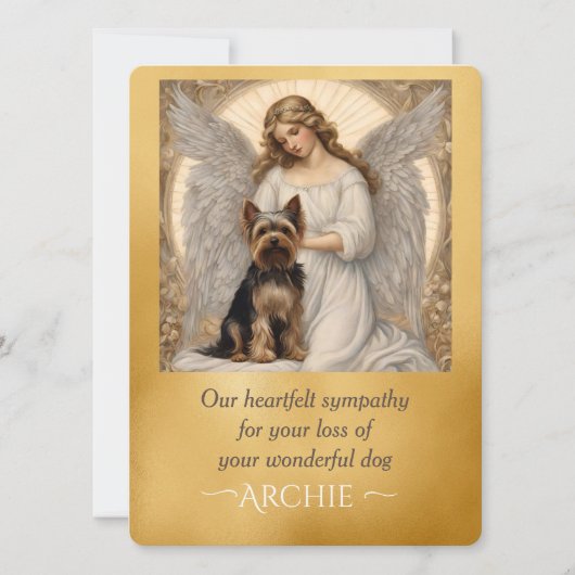 Yorkshire Terrier Elegant Engel Sympathie (Voorkant)