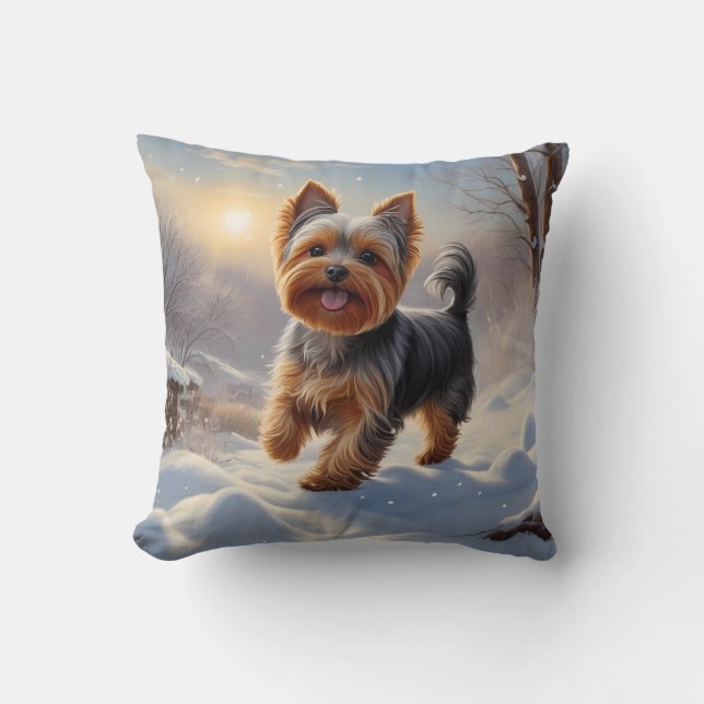 Yorkshire Terrier Elegant Sierkussen (Voorkant)
