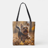 Yorkshire Terrier Elegante Canvas tas (Achterkant)