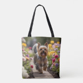 Yorkshire Terrier Elegante Canvas tas (Achterkant)