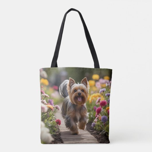Yorkshire Terrier Elegante Canvas tas (Achterkant)