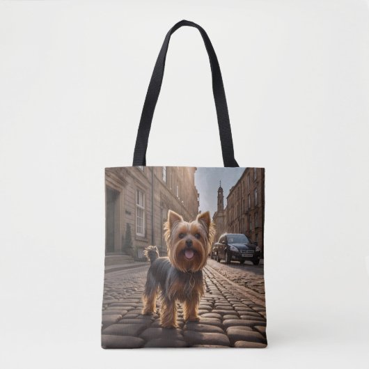 Yorkshire Terrier Elegante Canvas tas (Voorkant)