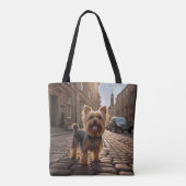 Yorkshire Terrier Elegante Canvas tas (Achterkant)