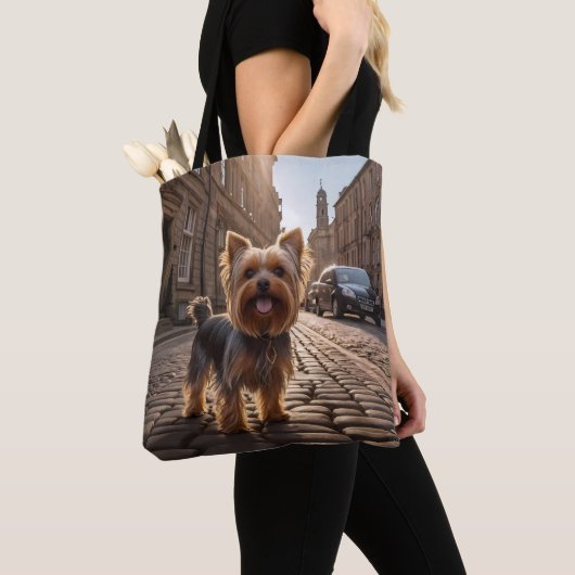 Yorkshire Terrier Elegante Canvas tas (Dichtbij)