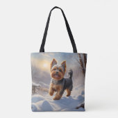 Yorkshire Terrier Elegante Canvas tas (Achterkant)