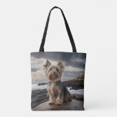 Yorkshire Terrier Elegante Canvas tas (Achterkant)