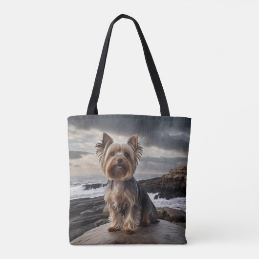 Yorkshire Terrier Elegante Canvas tas (Achterkant)