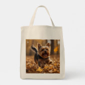 Yorkshire Terrier Elegante kruidenier Canvas tas (Achterkant)