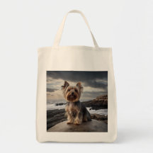 Yorkshire Terrier Elegante kruidenier Canvas tas