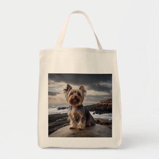 Yorkshire Terrier Elegante kruidenier Canvas tas (Voorkant)