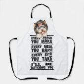 Yorkshire Terrier: elke snack die je maakt Apron Schort (Voorkant)