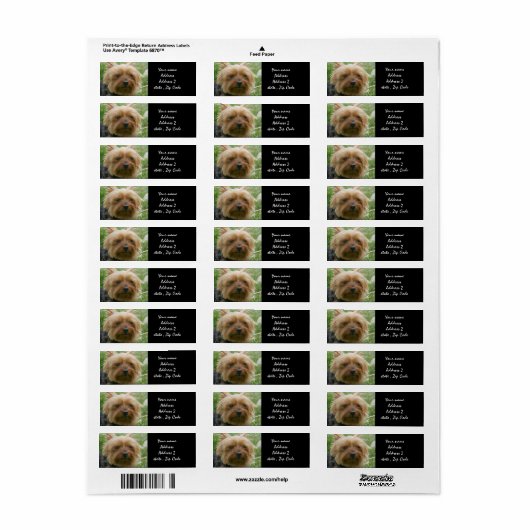 Yorkshire Terrier Etiket (Full Sheet)
