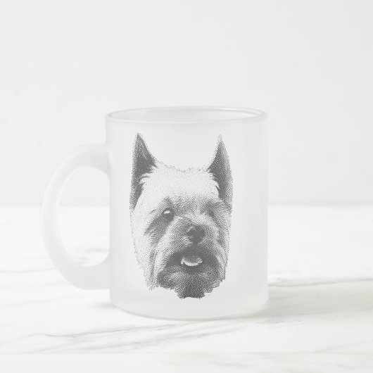 Yorkshire Terrier Etsing Matglas Koffiemok (Links)