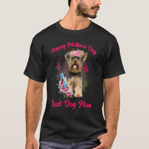 Yorkshire Terrier Flower Happy Moederdag to the T-shirt