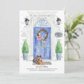 Yorkshire Terrier Front Door Moving Announcement Kaart (Staand voorkant)