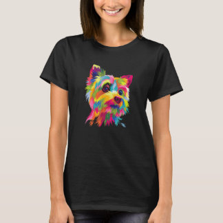 Yorkshire Terrier Funny Yorkie Pop Art Popart Dog T-shirt