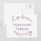 Yorkshire Terrier Furever Vriend Briefkaart (Voorkant / Achterkant)