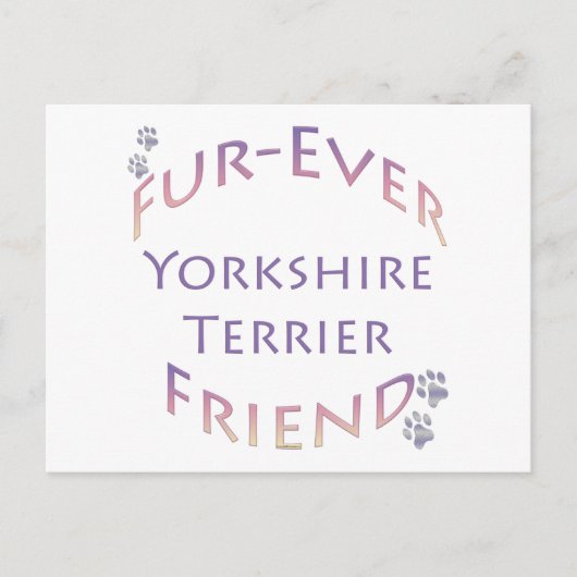 Yorkshire Terrier Furever Vriend Briefkaart (Voorkant)