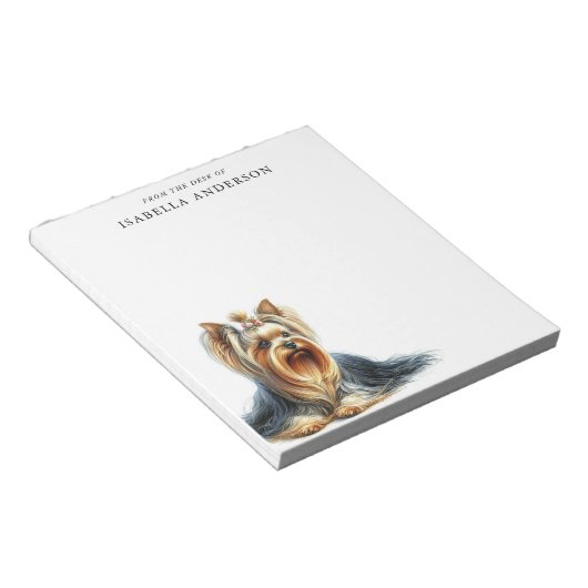 Yorkshire Terrier gepersonaliseerd Notitieblok (Schuin)