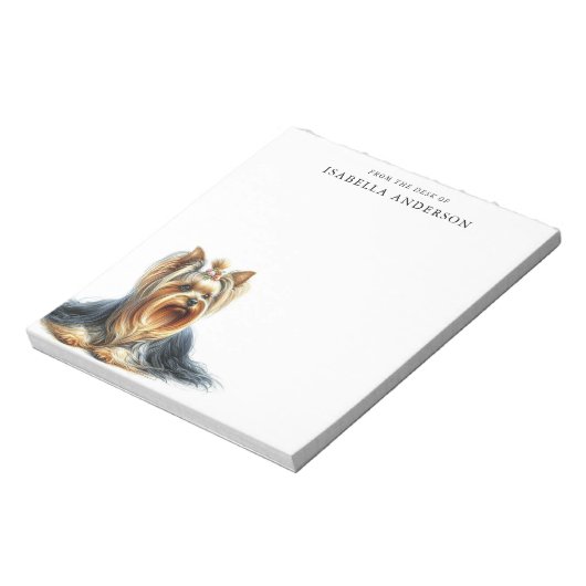 Yorkshire Terrier gepersonaliseerd Notitieblok (Linkerzijde)